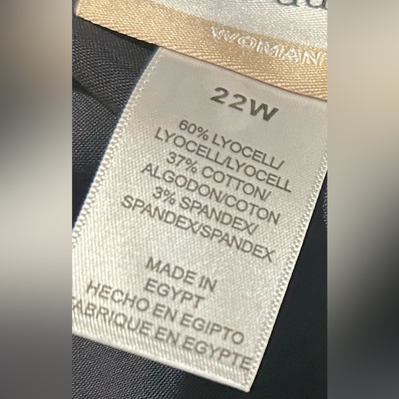 Alfred Dunner Women's Plus Wide Leg Pant Black With Pockets Size 22W NWT - Picture 9 of 9